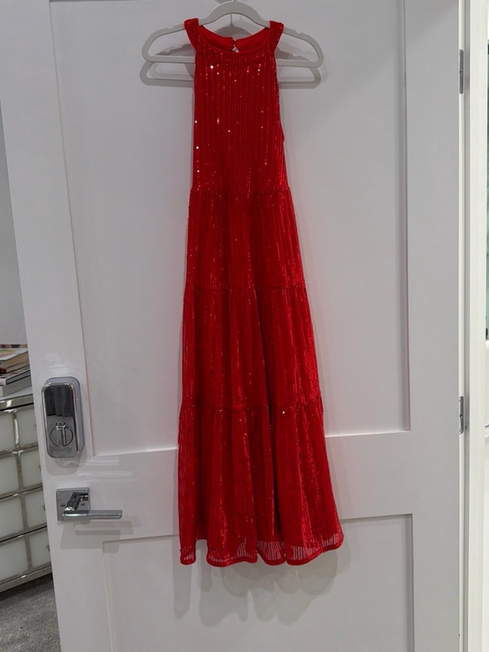 Red Sequin Maxi Dress - Women